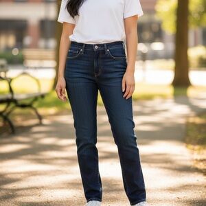 Eileen Fisher Dark Wash Straight Leg Jeans 14